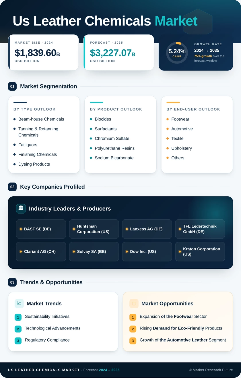 US Leather Chemicals Market Research Report - Forecast till 2035 Infographic