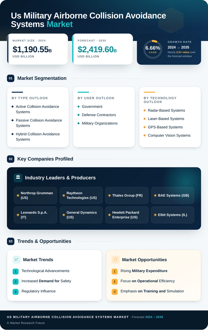 US Military Airborne Collision Avoidance Systems Market Infographic