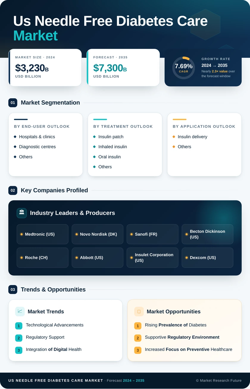 US Needle free diabetes care Market Infographic