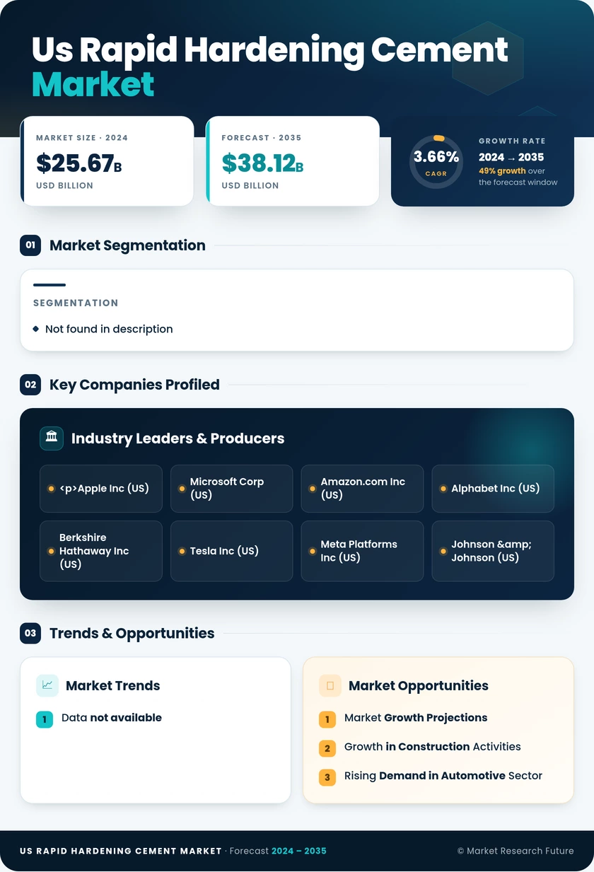 US Rapid Hardening Cement Market Infographic