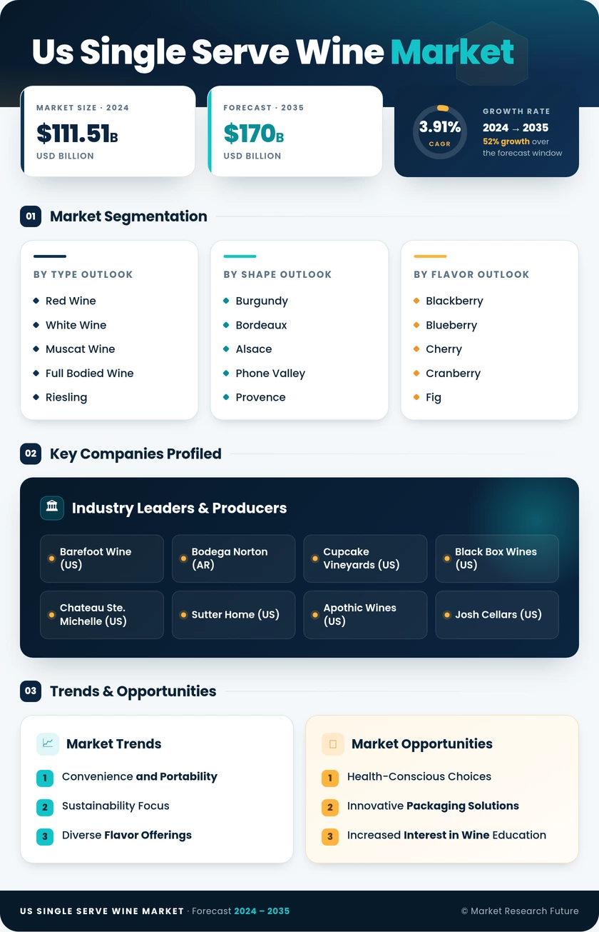 US Single Serve Wine Market Research Report — Forecast till 2035 Infographic