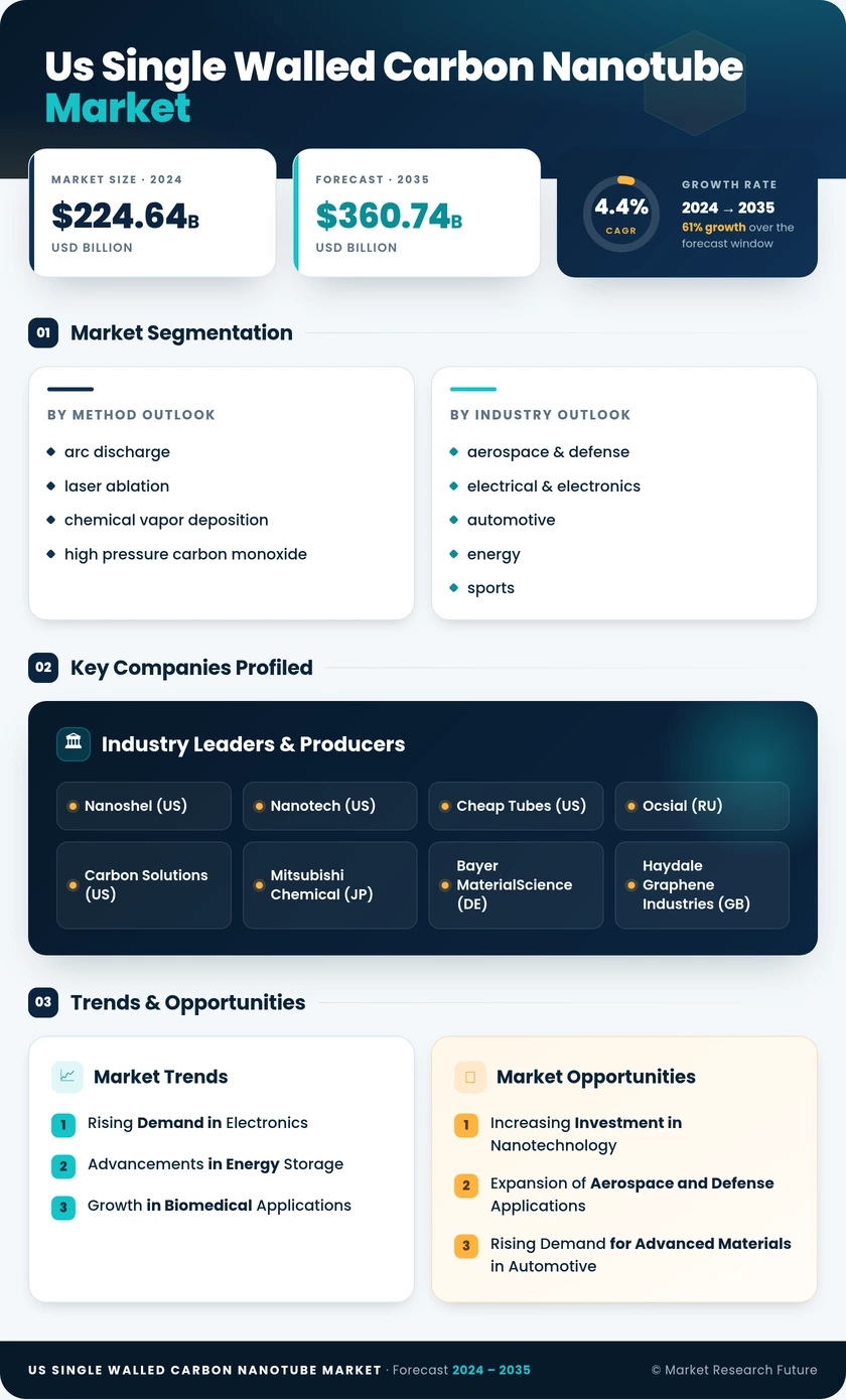 US Single Walled Carbon Nanotube Market Research Report - Forecast Report 2035 Infographic