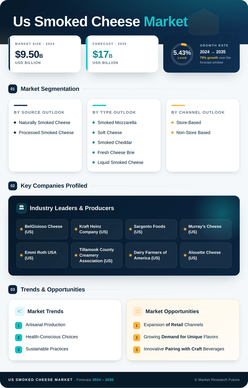 US Smoked Cheese Market Research Report — Forecast till 2035 Infographic