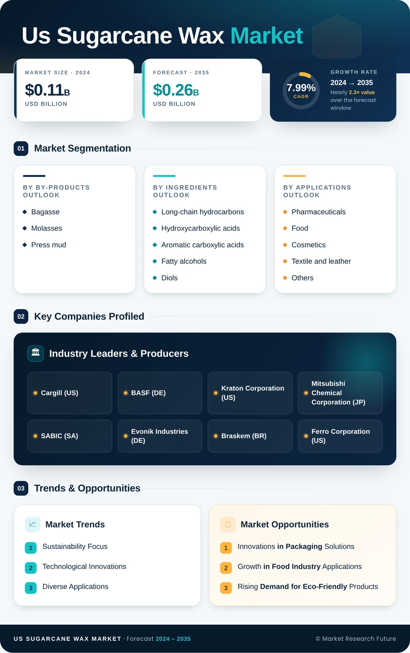 US Sugarcane Wax Market Research Report - Forecast till 2035 Infographic