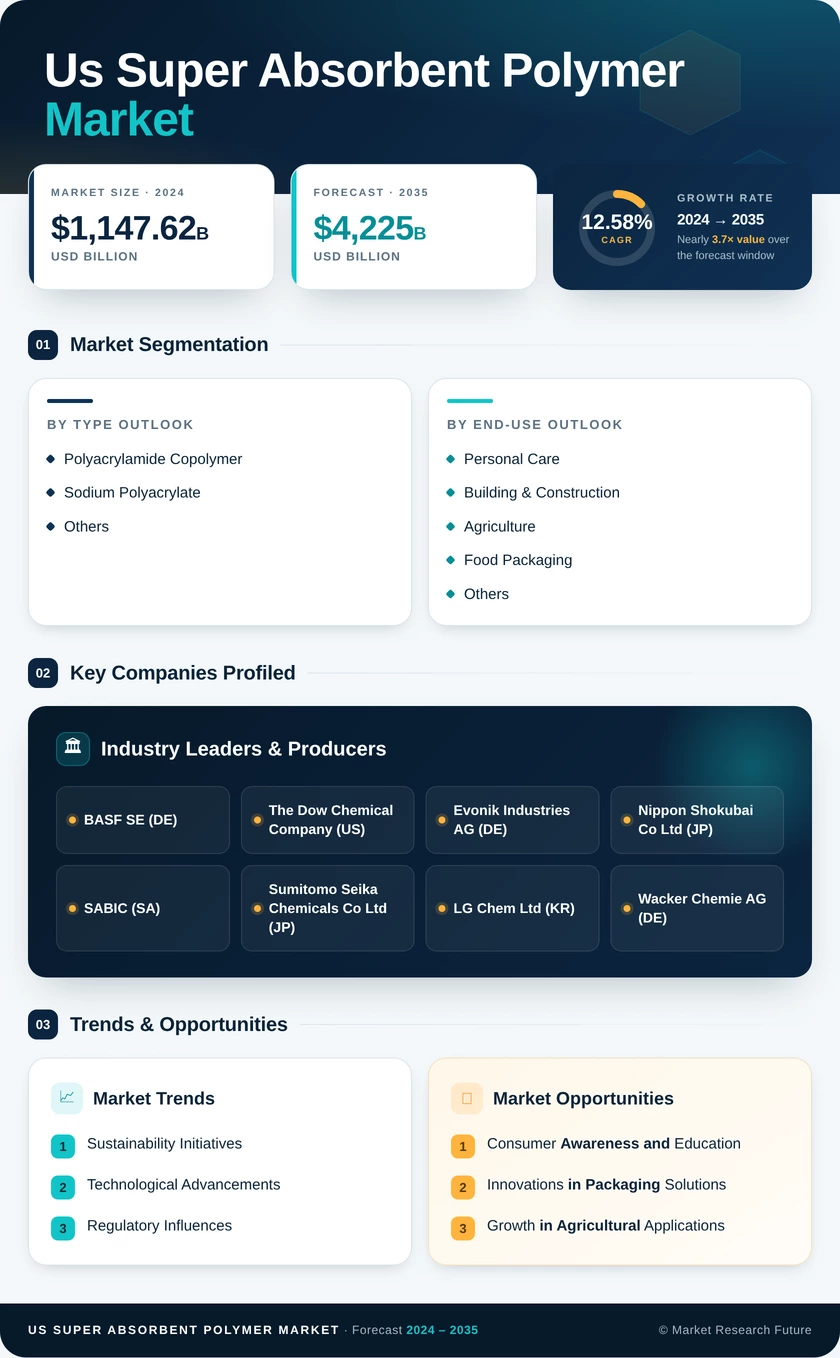 US Super Absorbent Polymer Market Research Report - Forecast till 2035 Infographic