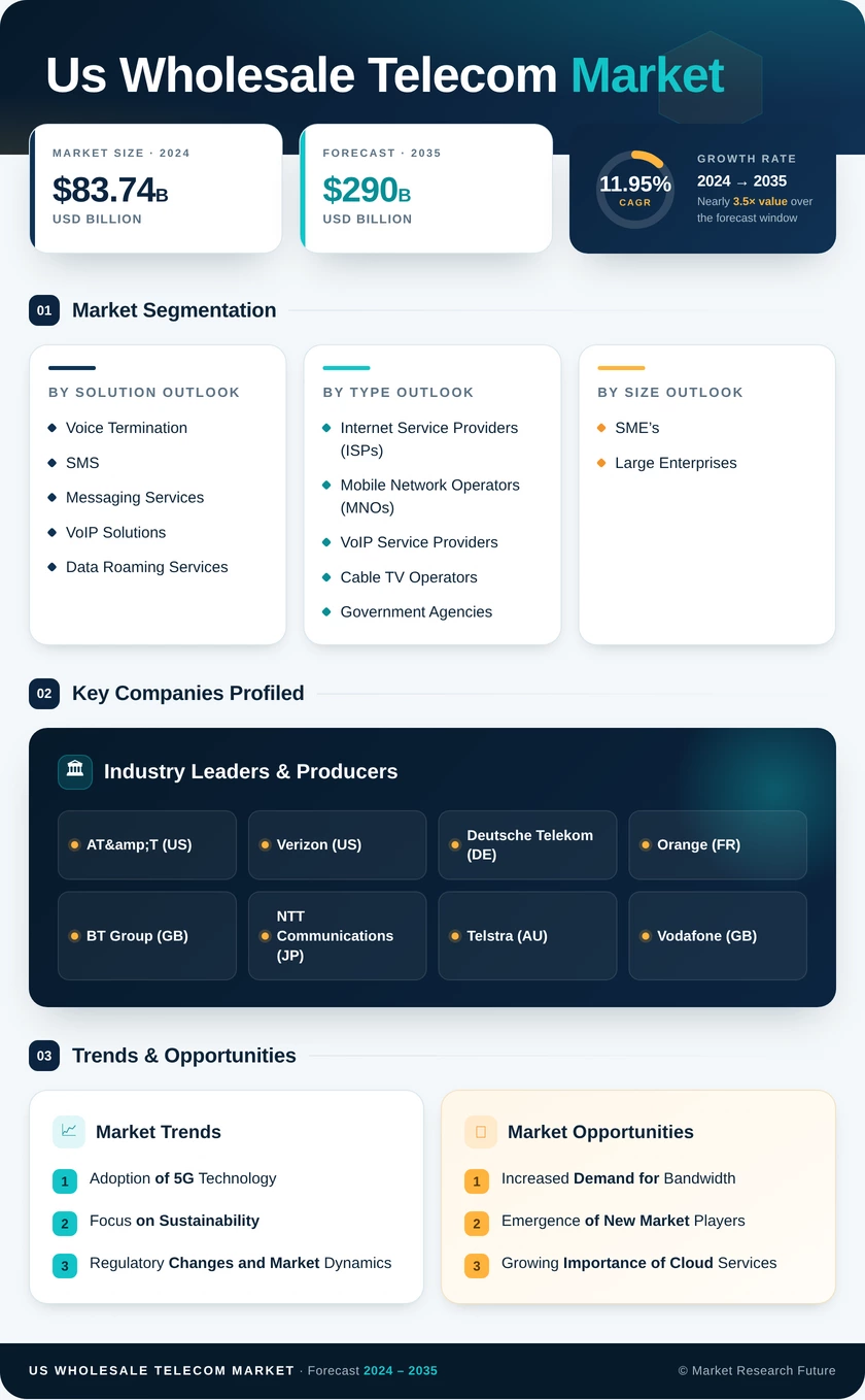 US Wholesale Telecom Market Infographic