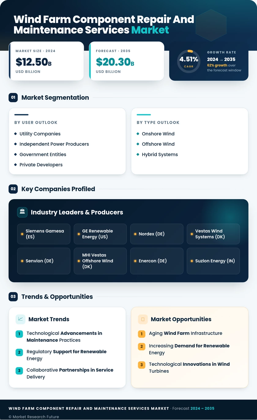 Wind Farm Component Repair and Maintenance Services Market Infographic