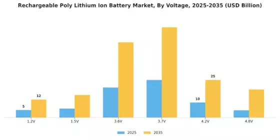 Rechargeable Poly Lithium Ion Battery Market Segment Image 1