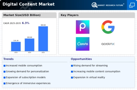 Digital Content Market Infographic