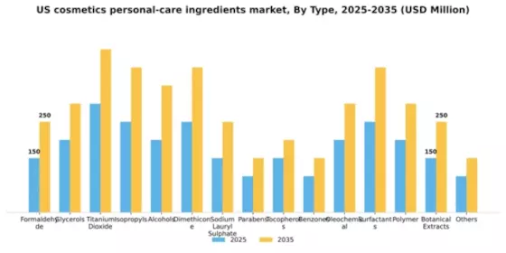US Cosmetics Personal Care Ingredients Market Segment Image 2