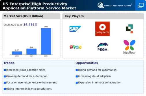 US Enterprise High Productivity Application Platform Service Market Infographic