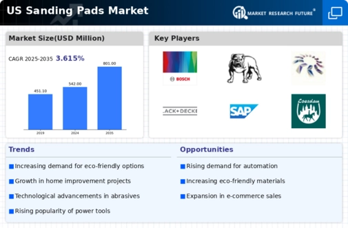 US Sanding Pads Market Infographic