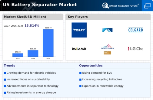 US Polyolefin Battery Separator Films Market Infographic