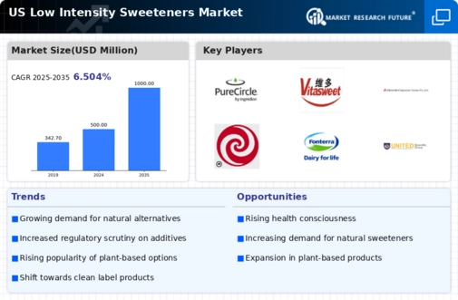 US Low Intensity Sweeteners Market Infographic