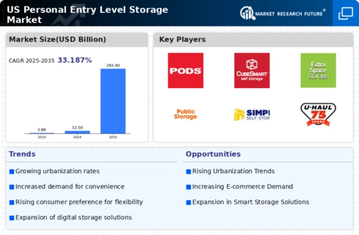 US Personal Entry Level Storage Market Infographic