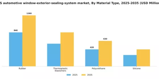 US Automotive Window Exterior Sealing System Market Segment Image 2
