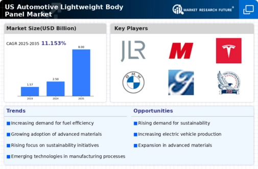 US Automotive Light Weight Body Panel Market Infographic