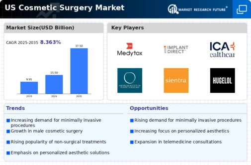 US Cosmetic Surgery Market Infographic