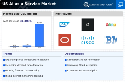 US AI as a Service Market Infographic