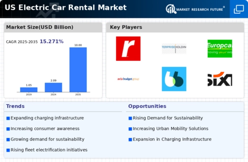 US Electric Car Rental Market Infographic