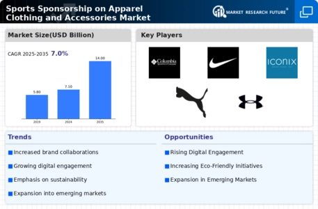 Sports Sponsorship on Apparel Clothing Accessories Market Infographic