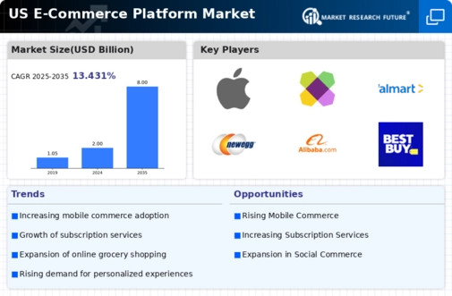 US E-Commerce Platform Market Infographic