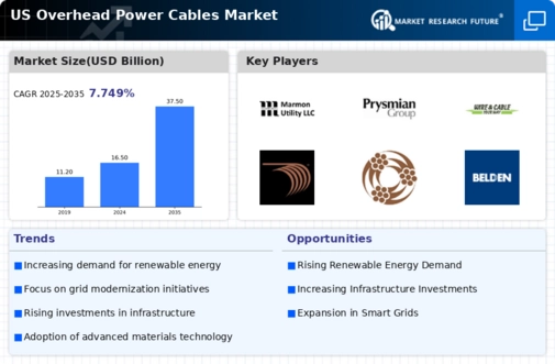 US Overhead Power Cables Market Infographic