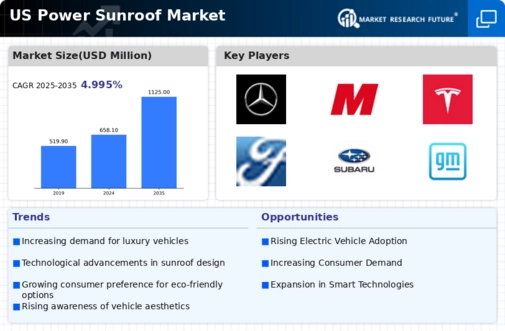 US Power Sunroof Market Infographic
