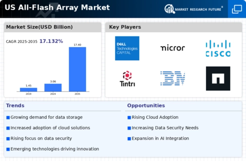 US All Flash Array Market Infographic