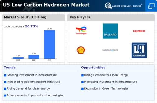 US low carbon hydrogen market Infographic