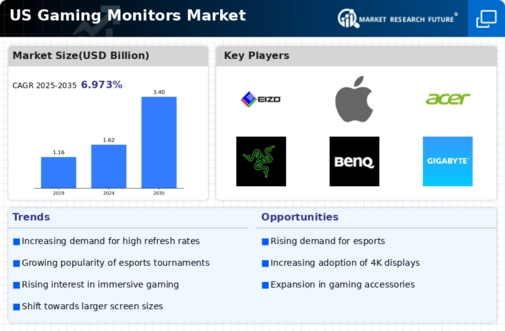 US Gaming Monitors Market Infographic