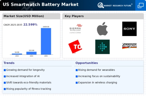 US Smartwatch Battery Market Infographic