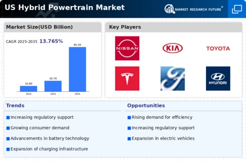 US Hybrid Powertrain Market Infographic
