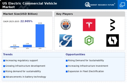 US Electric Commercial Vehicle Market Infographic
