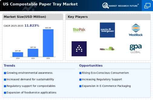 US Compostable Paper Tray Market Infographic
