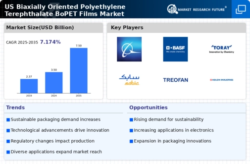 US Biaxially Oriented Polyethylene Terephthalate BOPET Films Market Infographic
