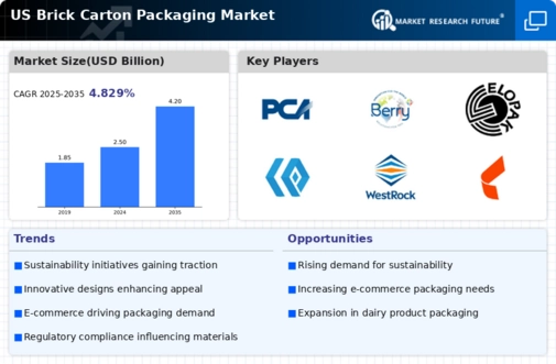 US Brick Carton Packaging Market Infographic
