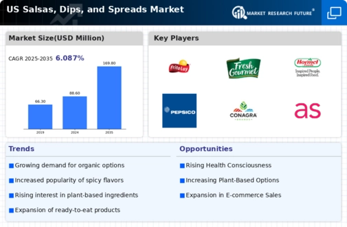 US Salsas Dips Spreads Market Infographic