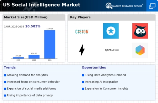 US Social Business Intelligence BI Market Infographic