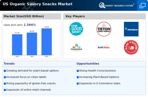 US Organic Savory Snacks Market Infographic