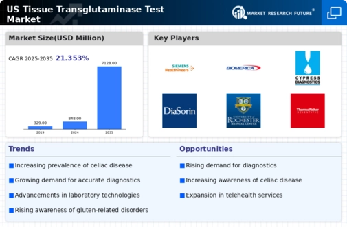 US Tissue Transglutaminase Test Market Infographic