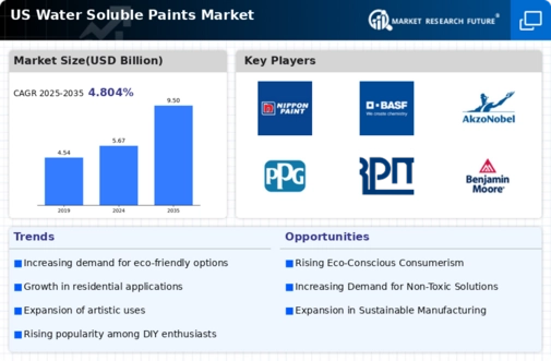 US Water-Soluble Paints Market Infographic