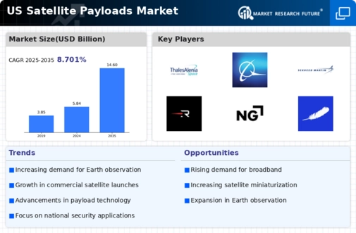 US Satellite Payloads Market Infographic