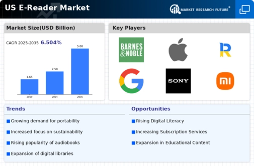 US E reader Market Infographic