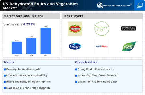 US Dehydrated fruits & vegetables market Infographic
