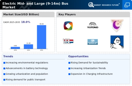 Electric Mid Large 9 14m Bus Market Infographic