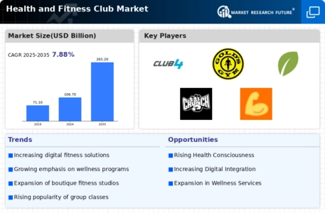 Health Fitness Club Market Infographic