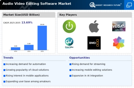 Audio Video Editing Software Market Infographic