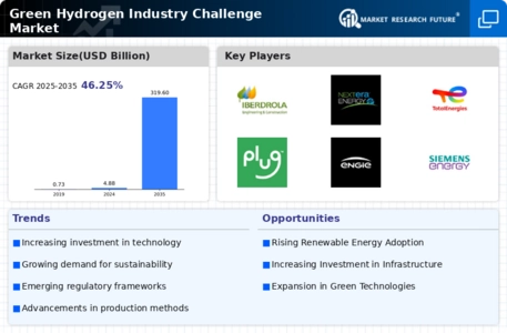 Green Hydrogen Industry Challenge Market Infographic