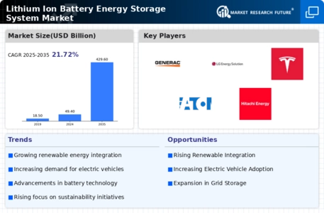 Lithium Ion Battery Energy Storage System Market Infographic